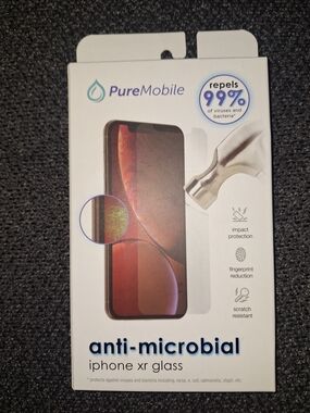 Anti-Microbial iPhone XR Glass Screen Protector - Clear
